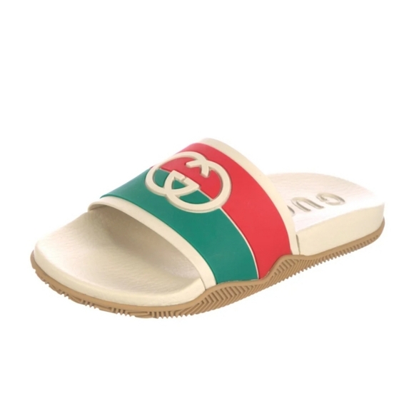 GUCCI woman's Interlocking G Logo Rubber Slides in size 8 and 9. Brand new - Picture 3 of 9